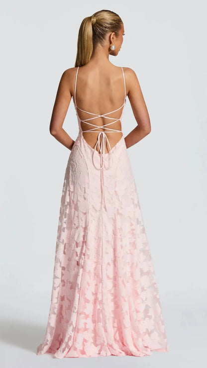 Vera Bordeaux Lace Maxi Dress